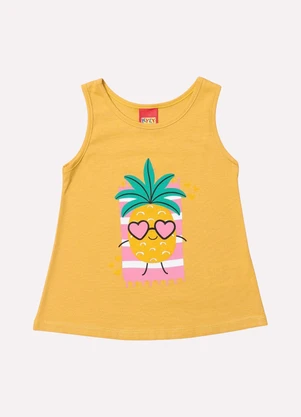 Kyly - Regata Infantil Menina Abacaxi Amarelo - KYLY