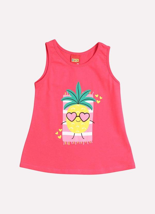 Kyly - Regata Infantil Menina Abacaxi Rosa