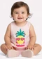 Kyly - Regata Infantil Menina Abacaxi Verde - variação: Rosa