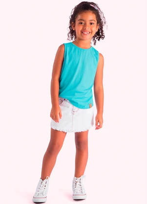 Duduka - Regata Infantil Menina Azul - DUDUKA