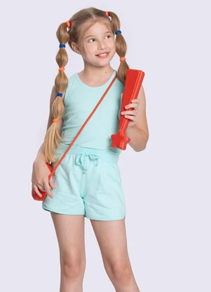 Alakazoo - Regata Infantil Menina Canelada Básica Verde - ALAKAZOO