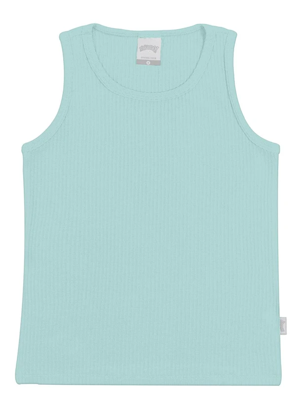 Alakazoo - Regata Infantil Menina Canelada Básica Verde 3