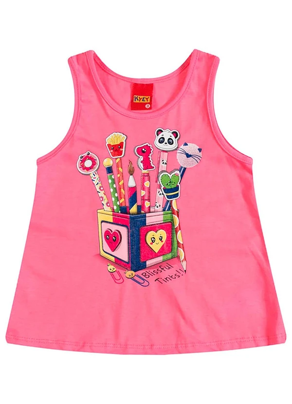 Kyly - Regata Infantil Menina Estampa Rosa