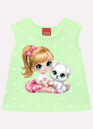 Kyly - Regata Infantil Menina Estampa Verde - KYLY