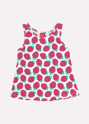 Kyly - Regata Infantil Menina Frutas Branco - KYLY