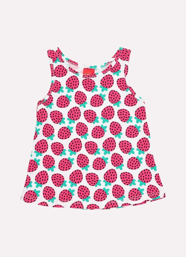 Kyly - Regata Infantil Menina Frutas Branco 2