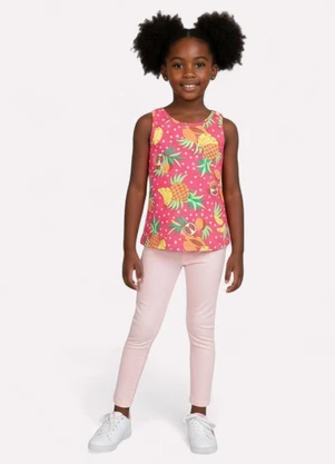 Kyly - Regata Infantil Menina Frutas Rosa - KYLY