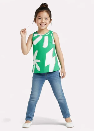 Kyly - Regata Infantil Menina Frutas Verde - KYLY