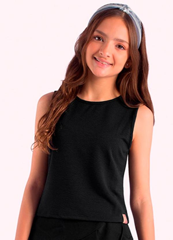 Duduka - Regata Infantil Menina Preto