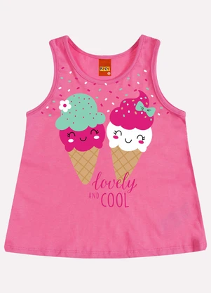 Kyly - Regata Infantil Menina Sorvetes Rosa - KYLY