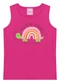 Duduka - Blusa Básica com Etiqueta Lateral Verde - variação: Rosa