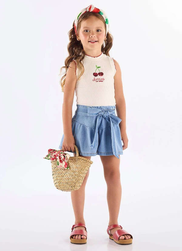 Up Baby - Regata Infantil Ribana Canelada Branco 2