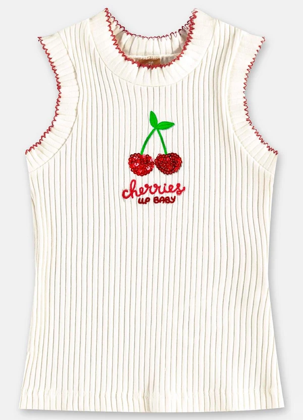 Up Baby - Regata Infantil Ribana Canelada Branco 3