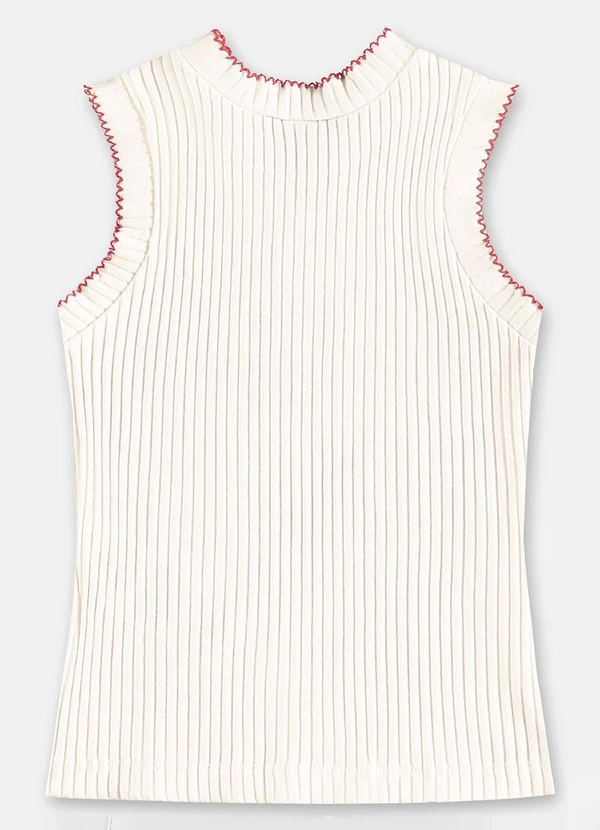 Up Baby - Regata Infantil Ribana Canelada Branco 4