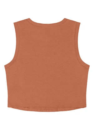 Gloss - Regata Juvenil Básica em Cotton Marrom - GLOSS