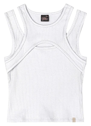 Gloss - Regata Juvenil Ribana Canelada Branco - GLOSS