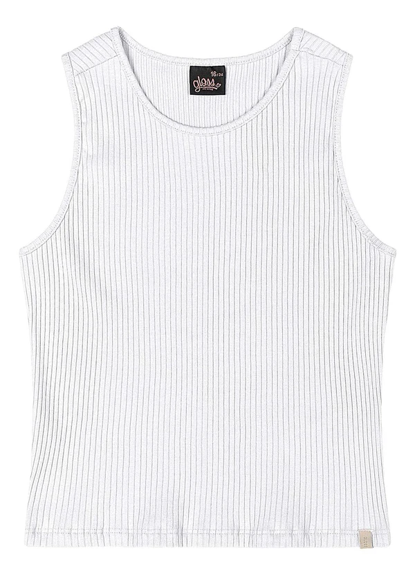 Gloss - Regata Juvenil Ribana Canelada Branco