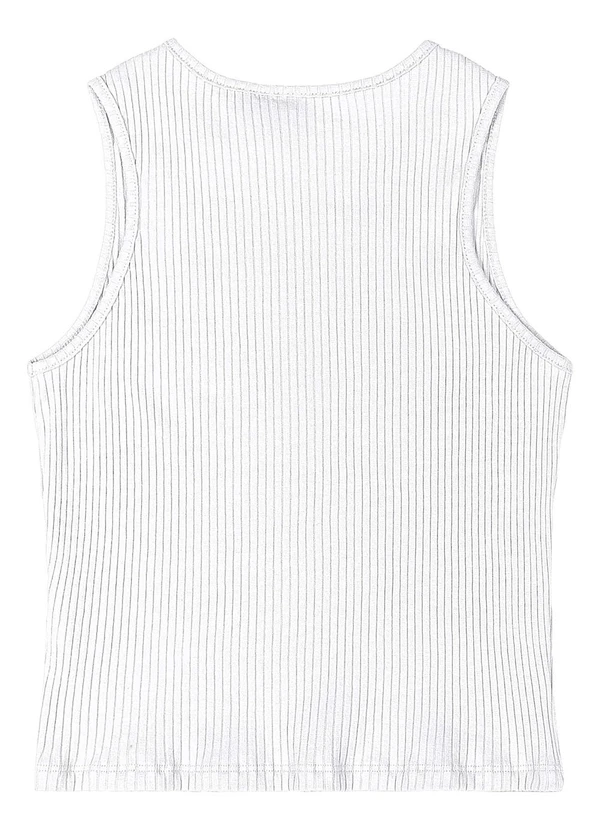 Gloss - Regata Juvenil Ribana Canelada Branco 2