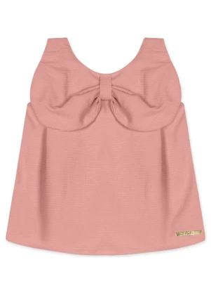Lilica Ripilica - Regata Laço Infantil Feminina Rosa - LILICA RIPILICA