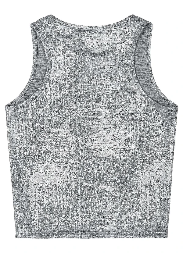 Gloss - Regata Malha Fóil Juvenil Cinza 5