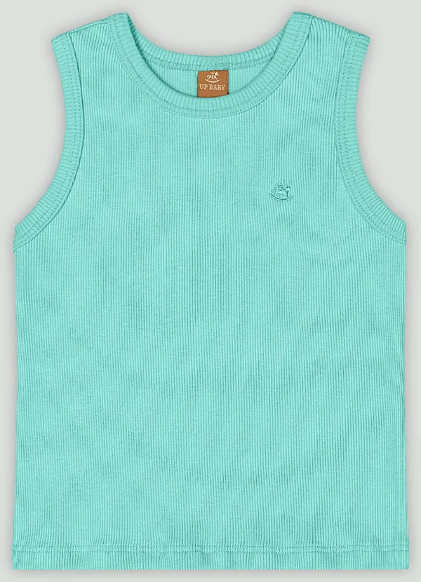 Up Baby - Regata Menina com Decote Redondo Azul