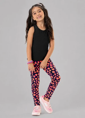 Rovi Kids - Regata Menina em Cotton Leve Preto - ROVI KIDS