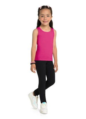 Marlan - Regata Menina em Cotton Penteado Rosa - MARLAN