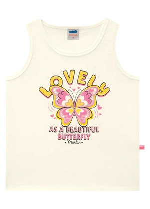 Marlan - Regata Menina em Meia Malha Penteada Bege - MARLAN