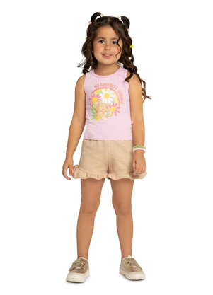 Marlan - Regata Menina em Meia Malha Penteada Rosa - MARLAN