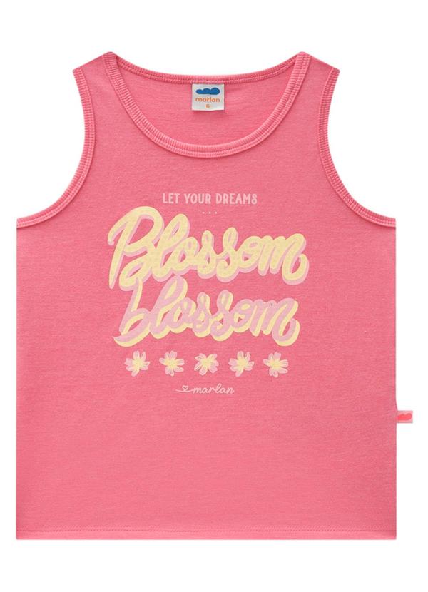 Marlan - Regata Menina em Meia Malha Penteada Rosa