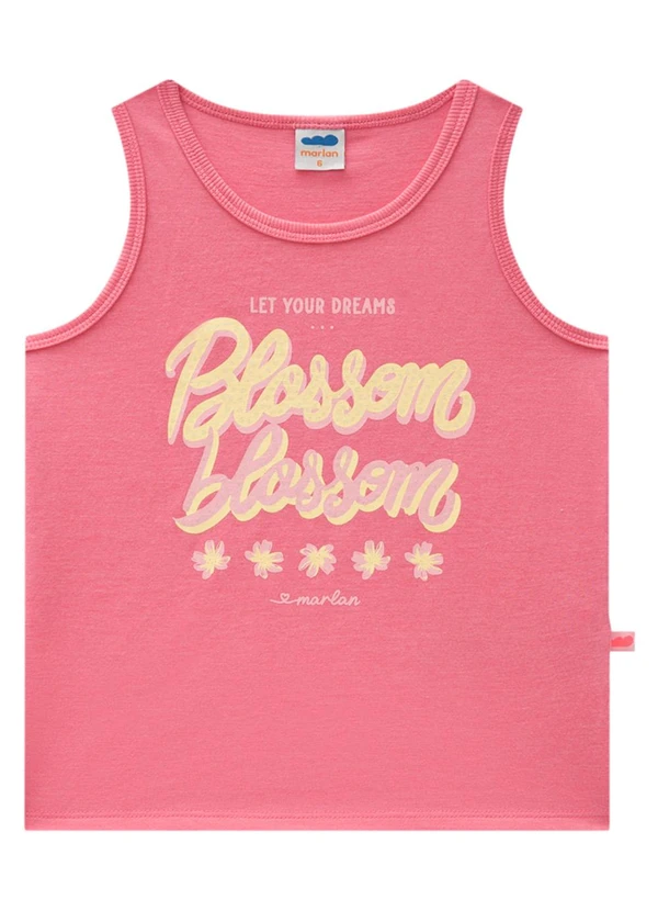 Marlan - Regata Menina em Meia Malha Penteada Rosa