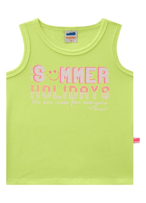 Marlan - Regata Menina em Meia Malha Penteada Verde