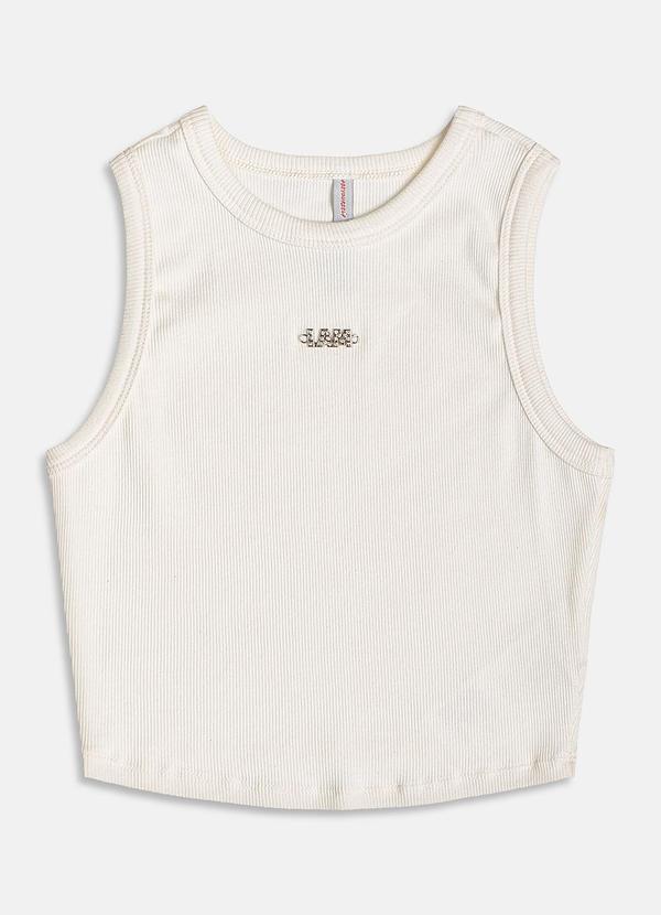 I Am - Regata Off White com Patch de Strass Off White