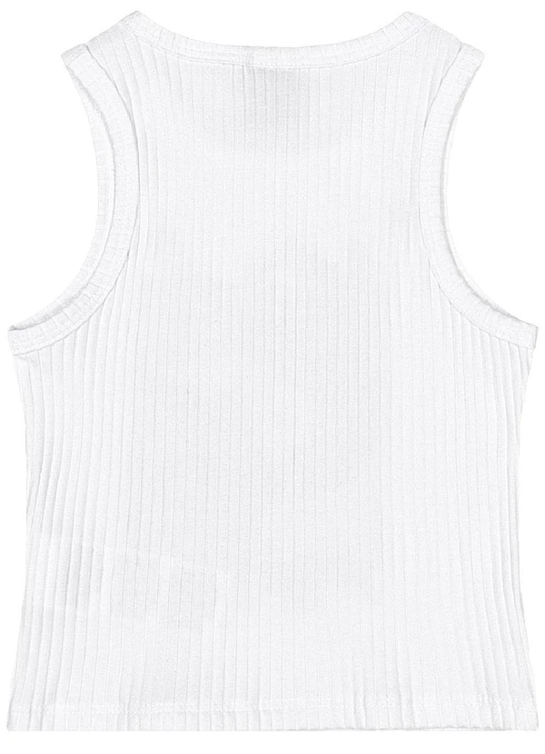 Quimby - Regata Ribana Canelada Strass Branco 4