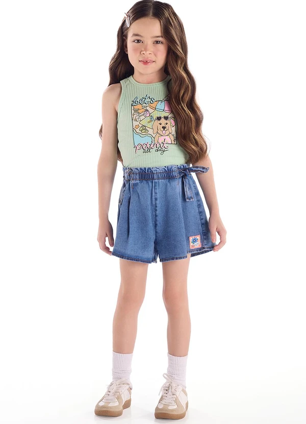 Quimby - Regata Ribana Canelada Strass Verde 2