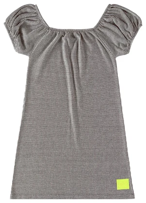 Gloss - Vestido Infantil em Tricot Preto - GLOSS