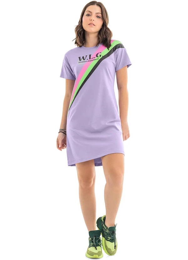 Gloss - Vestido Juvenil em Cotton Roxo