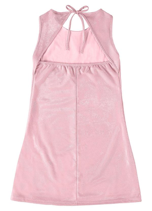 Gloss - Vestido Juvenil Regata Malha Brilhante Rosa 4