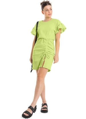 Gloss - Vestido Manga Godê Infantil Verde - GLOSS