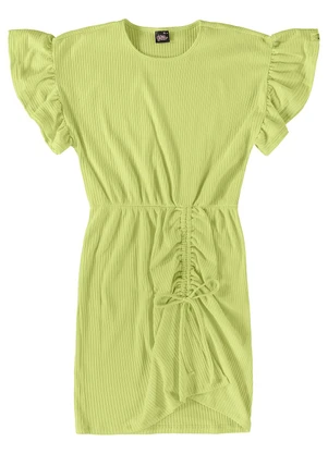 Gloss - Vestido Manga Godê Infantil Verde - GLOSS