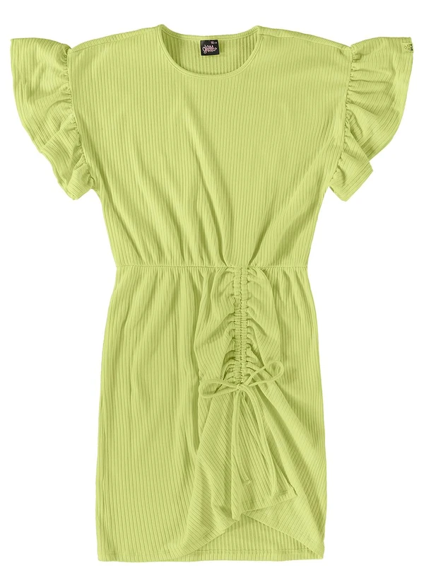Gloss - Vestido Manga Godê Infantil Verde 2