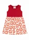 Duduka - Vestido Infantil Regata com Saia Flores  Azul  - variação: Vermelho