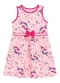 Duduka - Vestido Infantil Rotativo Estampa Folhas  Bege - variação: Rosa