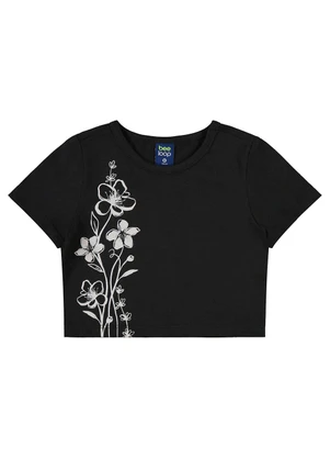 Bee Loop - Conjunto Cropped Short-Saia Preto - BEE LOOP