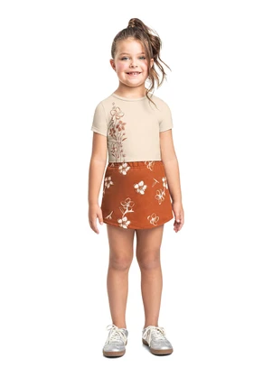 Bee Loop - Conjunto Cropped Short-Saia Preto - BEE LOOP