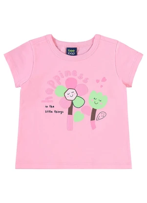 Bee Loop - Conjunto Infantil Flor Feliz Rosa - BEE LOOP