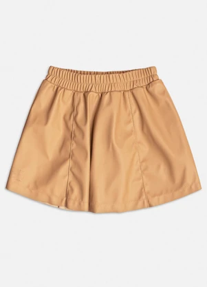 Momi - Saia Camel Fake Leather Bege - MOMI
