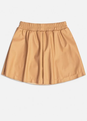 Momi - Saia Camel Fake Leather Bege - MOMI