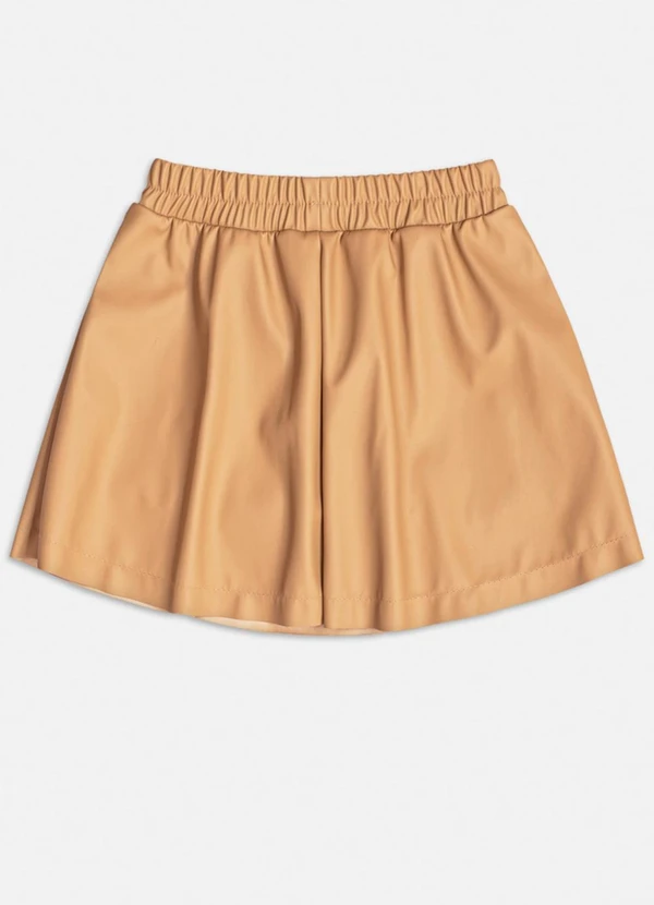 Momi - Saia Camel Fake Leather Bege 2