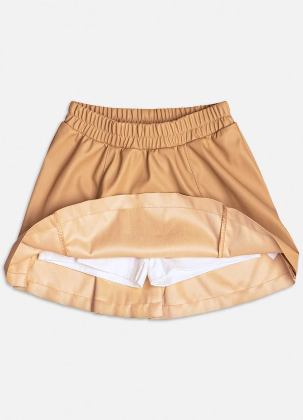 Momi - Saia Camel Fake Leather Bege 3